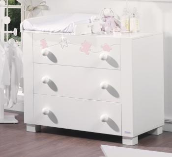 Тумба Micuna Juliette Luxe со стразами Swarovski CO-1550 — White/Pink