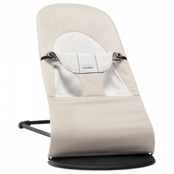 Детский шезлонг BabyBjorn Balance Cotton Jersey — Бежевый с серым