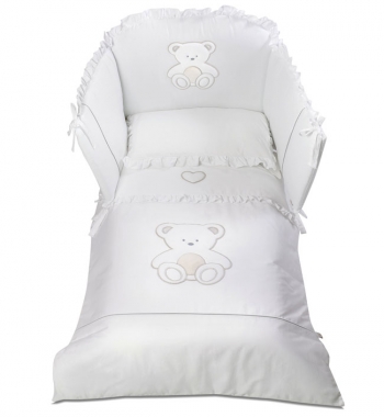 Постельный комплект Italbaby Peluche 5 предметов  — белый