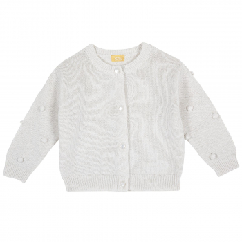 Кардиган Chicco для девочек, вязаный, цвет белый