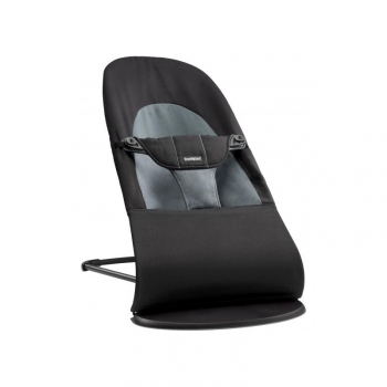 Детский шезлонг BabyBjorn Balance Soft Air — Black/Dark Grey