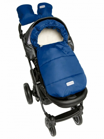 Конверт в коляску AMAROBABY Snowy Travel — Тёмно-синий, 85 см