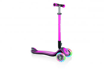 Самокат Globber Elite Deluxe Lights — Розовый
