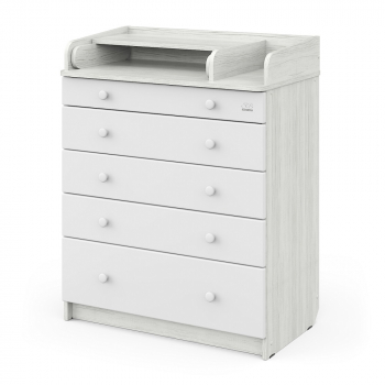 Пеленальный комод Sweet Baby Marsala — Древесина белая/Белый