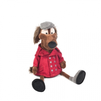 Мягкая игрушка Maxi Toys Пес Шерлок в Куртке — 28 См