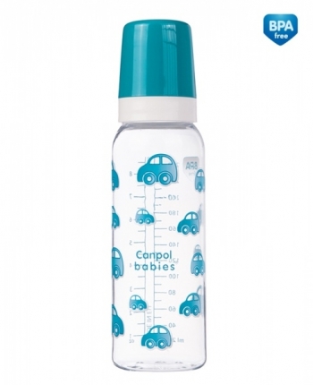 Бутылочка Canpol тритановая, с сил. соской, 250 мл, 12+ мес., арт. 11/810prz — бирюзовый