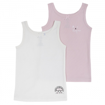 Майка (2 шт.) Chicco для девочек, цвет белый