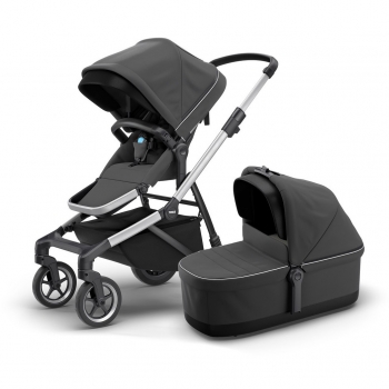 Коляска 2 в 1 Thule Sleek + Bassin — Charcoal Grey