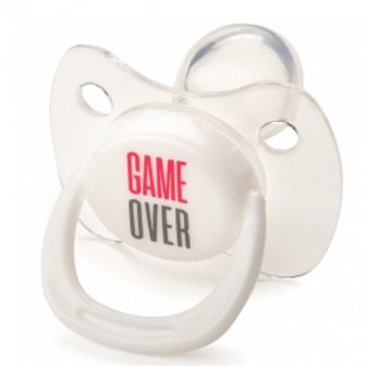 Соска-пустышка ортодонтической формы с колпачком Happy Baby — white