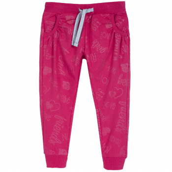 Брюки Chicco, принт Love, для девочек