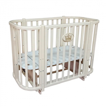 Детская кроватка КЕДР Estelle 4 (маятник) — Слоновая кость/Слоновая кость