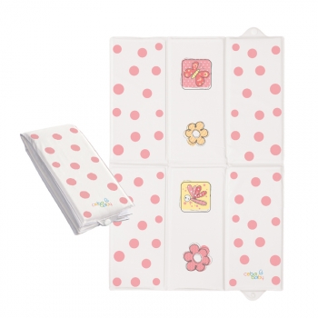 Пеленальный матрац Ceba Baby для путешествий 40х60 — Peas Coral