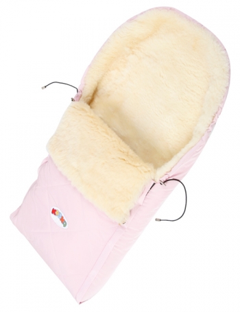 Детский конверт из медицинской овчинки «Кроха» Double — Pink XI