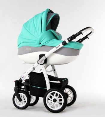 Коляска 3 в 1 Farfello Stella — бирюзовый