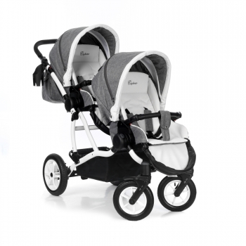 Коляска для двойни Esspero Duetto (шасси White) — Denim