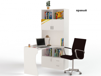 Стол-стеллаж ABC-KING Champion — правый (белый)