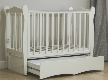 Детская кроватка Красная звезда (Можга) Сибирочка (маятник) — Ваниль 778