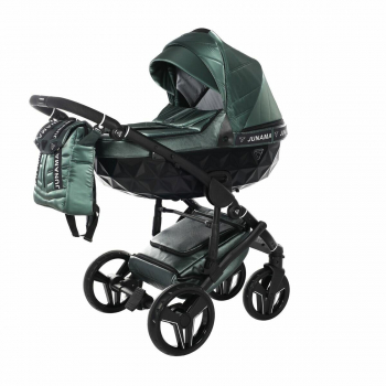 Коляска 2 в 1 Junama Clermont — JCL-05 ткань зеленая/короб черный/рама черная