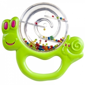 Погремушка Canpol Улитка/бабочка, 0+ мес., арт. 2/874, улитка — зеленый