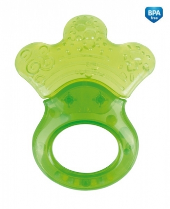 Прорезыватель водный с погремушкой Canpol Лапка, 0+ мес., арт. 56/136 — зеленый