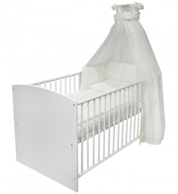 Детская кровать-трансформер Schardt Classic 4 в 1 — 780 (Белый/Золотые звезды)