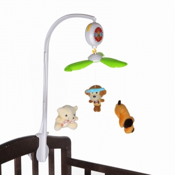 Мобиль на кроватку YAKO (на бат., мягкие игрушки) — М6611B-1
