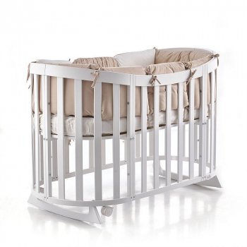 Кровать Fiorellino Cloud овальная 120*60 — white