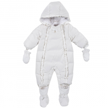 Комбинезон утепленный Chicco для девочек, цвет белый — Белый, р.80