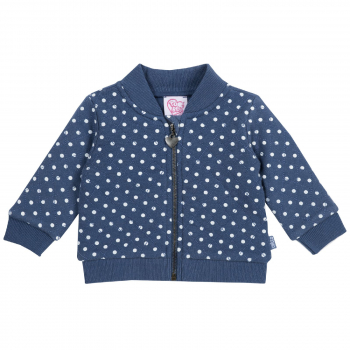 Толстовка Chicco, цвет синий в белый горох