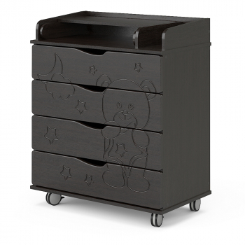 Пеленальный комод Pituso Мишутка Орион 804 ПВХ — Венге