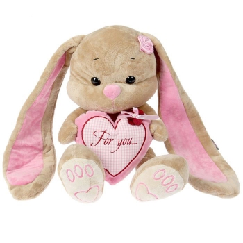 Мягкая игрушка Maxi Toys Зайка Jack&Lin с Сердцем — 50 см
