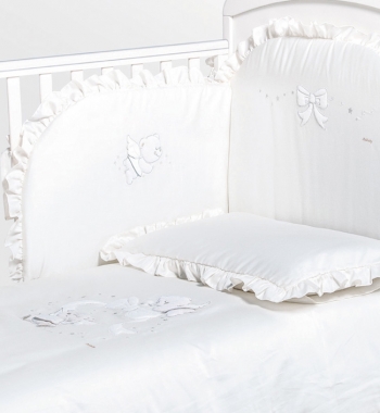 Постельный комплект Italbaby Sweet Angels 5 предметов  — белый