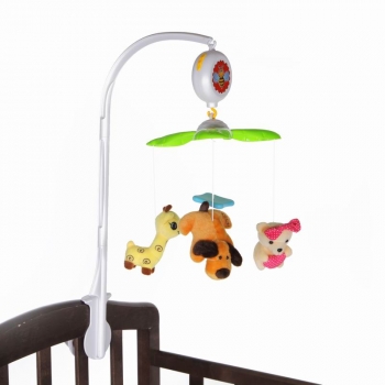 Мобиль на кроватку YAKO (на бат., мягкие игрушки) — М6611B-6