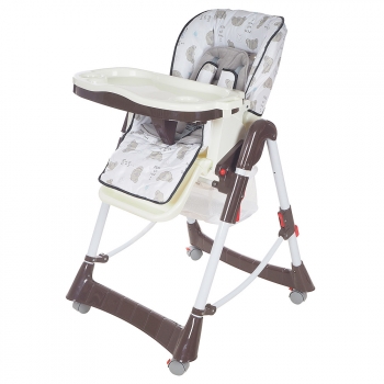 Стульчик для кормления Pituso Nino — GREY BEAR (МИШКИ), бел./сер