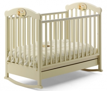 Детская кроватка-качалка Baby Italia Amica — Слоновая кость (Avorio laccato)