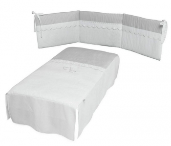 Бортики и покрывало Micuna Valeria TX-822 140х70 — Grey