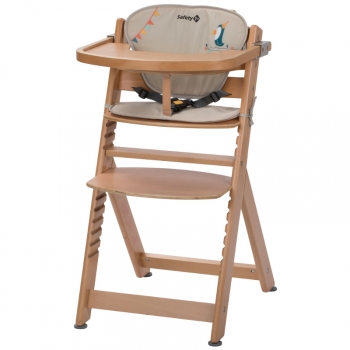 Стульчик для кормления Safety 1st Timba with Tray and Cushion + мягкий вкладыш — Natural Wood