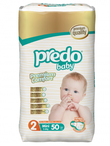 Подгузники Predo Baby Преимущественная пачка (50 шт.) № 2 (3-6 кг) мини