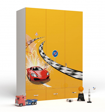 Шкаф 3х дверный ABC-KING FORMULA — оранж