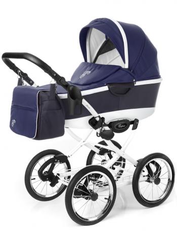 Коляска для новорожденных Esspero Classic Alu (шасси White) — Navy