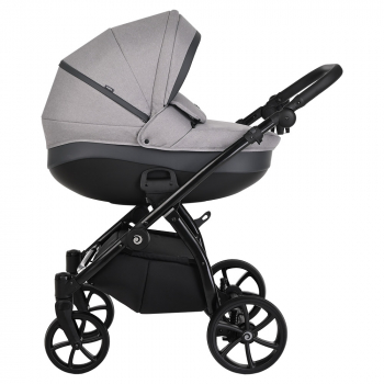 Коляска 3 в 1 Tutis Nanni (2023) — Серый+Кожа Тем.Серый