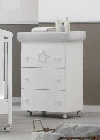 Пеленальный комод Erbesi Star — Белый