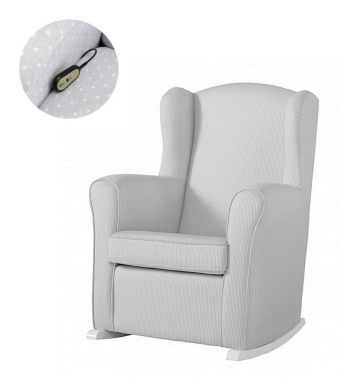 Кресло-качалка с Relax-системой Micuna Wing/Nanny — White/Grey