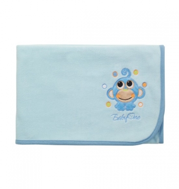 Плед BabyOno Нежность (75*100 см) — Голубая обезьянка
