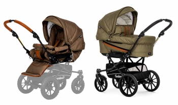 Коляска 2 в 1 Emmaljunga Edge Duo Combi Outdoor (шасси Duo S Competition) — Olive