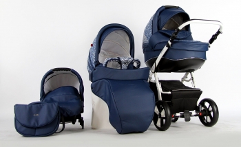 Коляска 3 в 1 Farfello Estella — ST1807 синий Алфавит