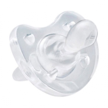 Пустышка Chicco Physio Soft, 1 шт., 0-6 мес.+, силикон — прозрачный, 310410148