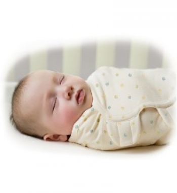 Конверт для пеленания Summer Infant SWADDLEME ORGANIC — кремовый с точками  (р-р S/M)