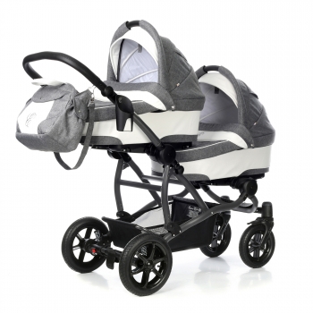 Коляска-люлька для двойни Esspero Duetto (шасси Graphite) — Denim