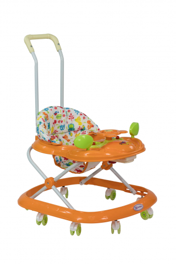 Ходунки Farfello арт.5020 с родительской ручкой — оранжевый